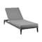 Armen Living Argiope Outdoor Patio Adjustable Chaise Lounge Chair in Aluminum with Gray Cushions 840254333017 - alternate 1